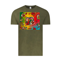 Vintage Olive mexico hearts Vintage Tee - Zillion Design Studio