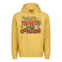 Antique Gold good things are coming Premium Hoodie - MaliasSmallBusiness