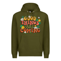 Army Green good things are coming Premium Hoodie - MaliasSmallBusiness