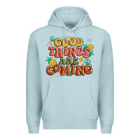 Blue Mist good things are coming Premium Hoodie - MaliasSmallBusiness