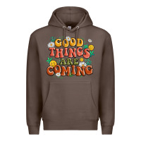 Coffee good things are coming Premium Hoodie - MaliasSmallBusiness