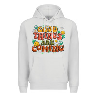 Dove Grey good things are coming Premium Hoodie - MaliasSmallBusiness