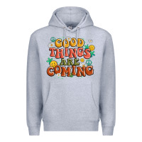 Heather Grey good things are coming Premium Hoodie - MaliasSmallBusiness