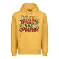 Mustard good things are coming Premium Hoodie - MaliasSmallBusiness