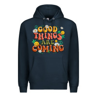 Navy good things are coming Premium Hoodie - MaliasSmallBusiness