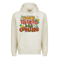 Oatmeal Heather good things are coming Premium Hoodie - MaliasSmallBusiness