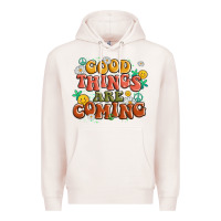 Pale Pink good things are coming Premium Hoodie - MaliasSmallBusiness