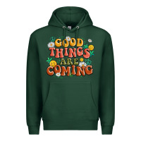 Sports Green good things are coming Premium Hoodie - MaliasSmallBusiness