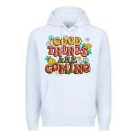 White good things are coming Premium Hoodie - MaliasSmallBusiness
