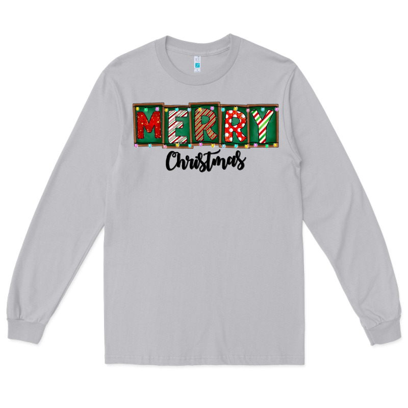 Merry Christmas Long Sleeve Tee by CowhideDigitalArt | Teevron
