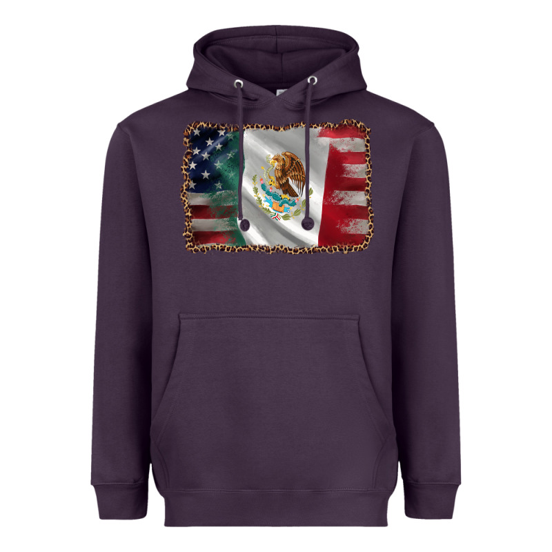 Mexico Flag And Usa Flag Heavyweight Hoodie by AdoDesignShop | Teevron