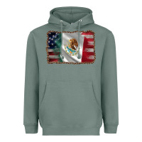 Sage mexico flag and usa flag Heavyweight Hoodie - AdoDesignShop