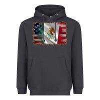 Smoke mexico flag and usa flag Heavyweight Hoodie - AdoDesignShop