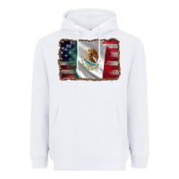 White mexico flag and usa flag Heavyweight Hoodie - AdoDesignShop