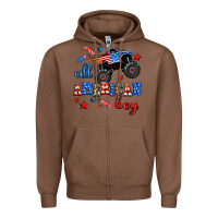 Chestnut all american boy  monsterr truck Zipper Hoodie - AdoDesignShop