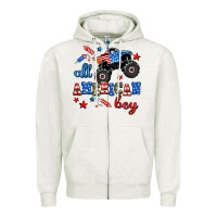 All American Boy  Monsterr Truck Zipper Hoodie | Teevron