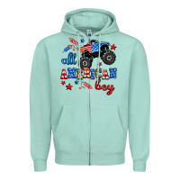 Seafoam all american boy  monsterr truck Zipper Hoodie - AdoDesignShop