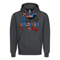 Smoke all american boy  monsterr truck Zipper Hoodie - AdoDesignShop