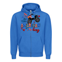 True Royal all american boy  monsterr truck Zipper Hoodie - AdoDesignShop