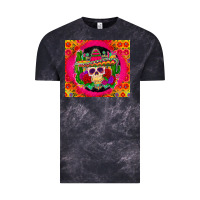 Cloud Black mexican skull Vintage Tee - Zillion Design Studio