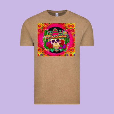 Mexican Skull Vintage Tee Designed By Zillion Design Studio