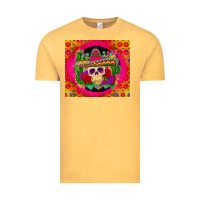 Vintage Mustard mexican skull Vintage Tee - Zillion Design Studio