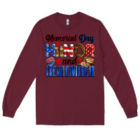 Burgundy Memorial day honor and remember Long Sleeve Tee - Neo Western