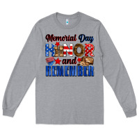 Heather Grey Memorial day honor and remember Long Sleeve Tee - Neo Western