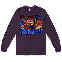 Plum Memorial day honor and remember Long Sleeve Tee - Neo Western