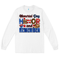White Memorial day honor and remember Long Sleeve Tee - Neo Western