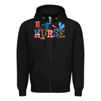 Black usa nurse Zipper Hoodie - AdoDesignShop