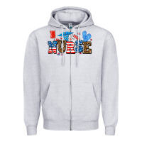 Heather Grey usa nurse Zipper Hoodie - AdoDesignShop