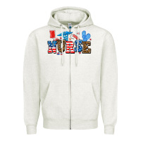 Oatmeal Heather usa nurse Zipper Hoodie - AdoDesignShop