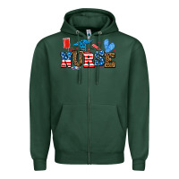 Sports Green usa nurse Zipper Hoodie - AdoDesignShop