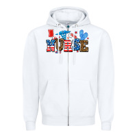 White usa nurse Zipper Hoodie - AdoDesignShop