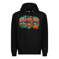 Black camping vibes Premium Hoodie - NancyCooperArtShop