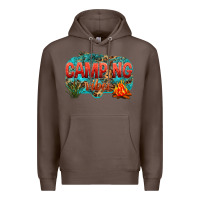 Coffee camping vibes Premium Hoodie - NancyCooperArtShop