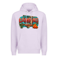 Lilac camping vibes Premium Hoodie - NancyCooperArtShop
