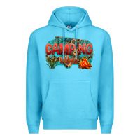 Ocean Blue camping vibes Premium Hoodie - NancyCooperArtShop
