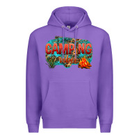 Purple camping vibes Premium Hoodie - NancyCooperArtShop