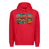 Red camping vibes Premium Hoodie - NancyCooperArtShop