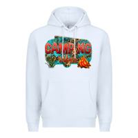 White camping vibes Premium Hoodie - NancyCooperArtShop