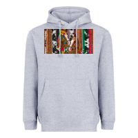 Heather Grey western horses gemstone horse cowhide leopard floral background licens Heavyweight Hoodie - Artiststas