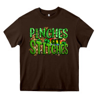 Chocolate Brown pinches get stitches st patricks Heavy Core Tee - LillyAllenDesigns