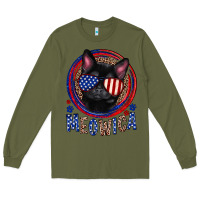 Army Green Meowica Long Sleeve Tee - Neo Western