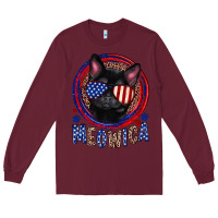Burgundy Meowica Long Sleeve Tee - Neo Western