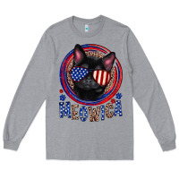 Heather Grey Meowica Long Sleeve Tee - Neo Western