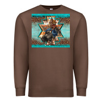Chestnut western rodeo bullfighter Aztec leopard turquoise Premium Sweatshirt - BarkalooDesign