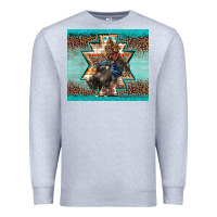 Heather Grey western rodeo bullfighter Aztec leopard turquoise Premium Sweatshirt - BarkalooDesign