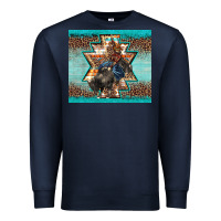 Navy western rodeo bullfighter Aztec leopard turquoise Premium Sweatshirt - BarkalooDesign